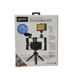 GPX ILIVE TPDL900B iLive All-In-One Vlogging Kit - Pro Light & Sound GPX